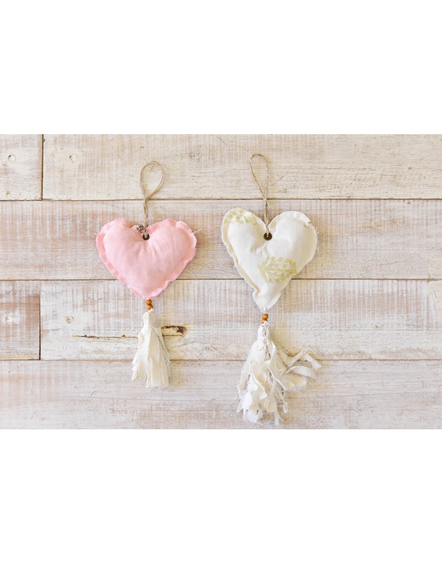 Colgante corazon con flecos
