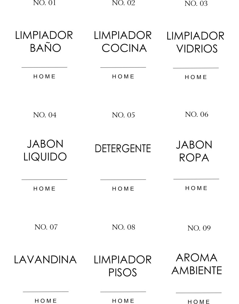 etiquetas para frascos