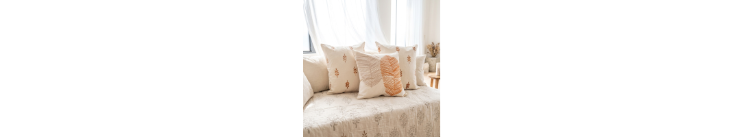 Almohadones Textiles Estampados a Mano | Ana Garbers
